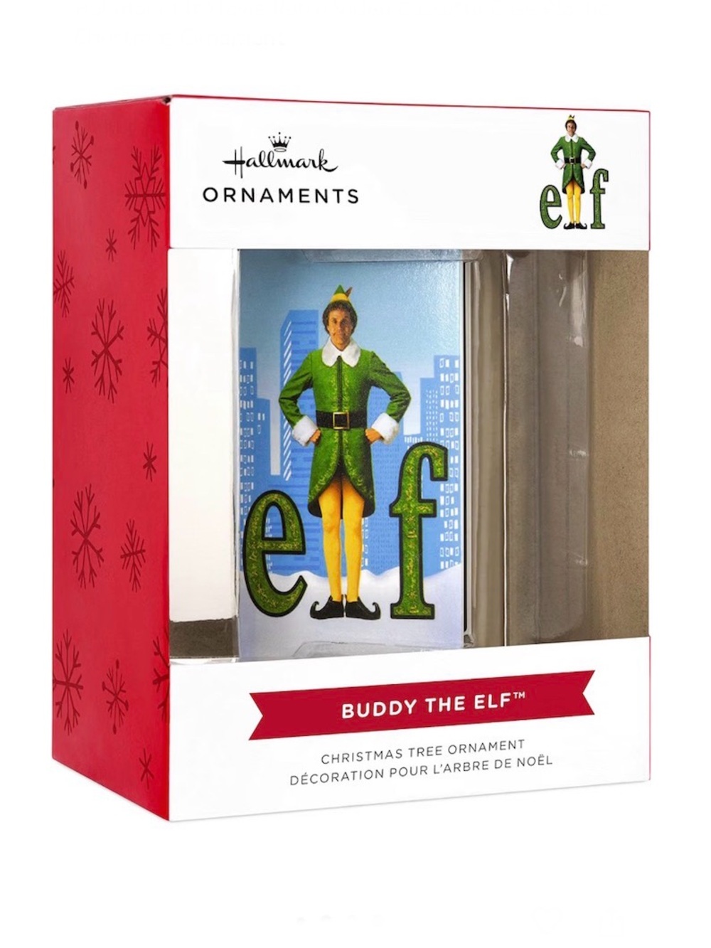 Hallmark Elf Movie Retro Video Cassette Case Plastic Christmas Ornament